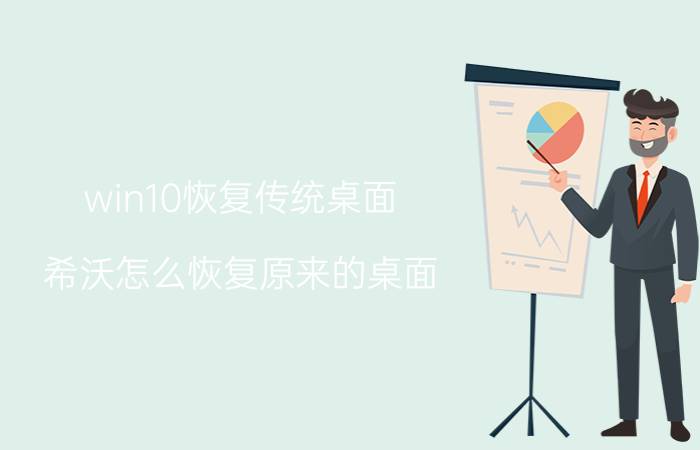 win10恢复传统桌面 希沃怎么恢复原来的桌面？